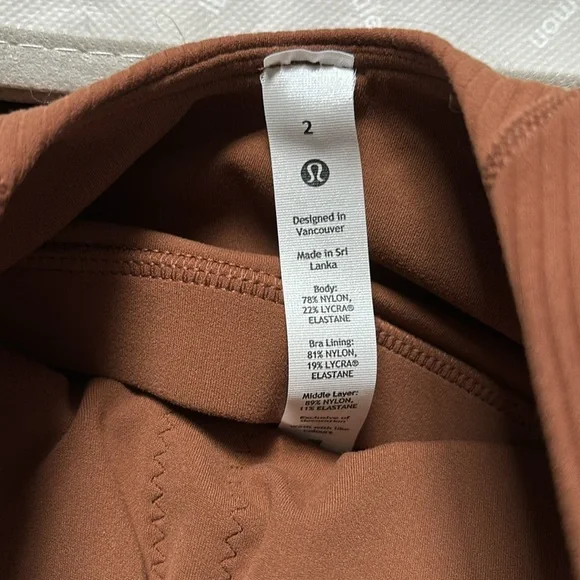 LULULEMON ALIGN RIBBED HIGH NECK TANK IN ROASTED BROWN (RTDB) Sz 2 NWT - Picture 6 of 7